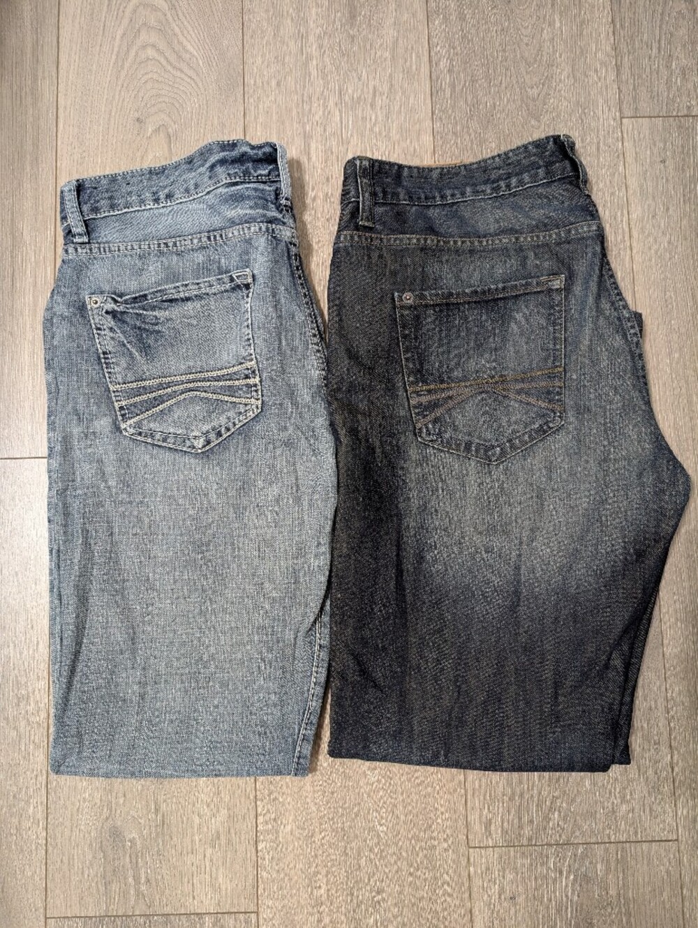 Bundle Of 2 Men's Express Jeans•Loose Stretch & Slim•Low Rise/Boot Cut•34x30👖👖 - Picture 2 of 15